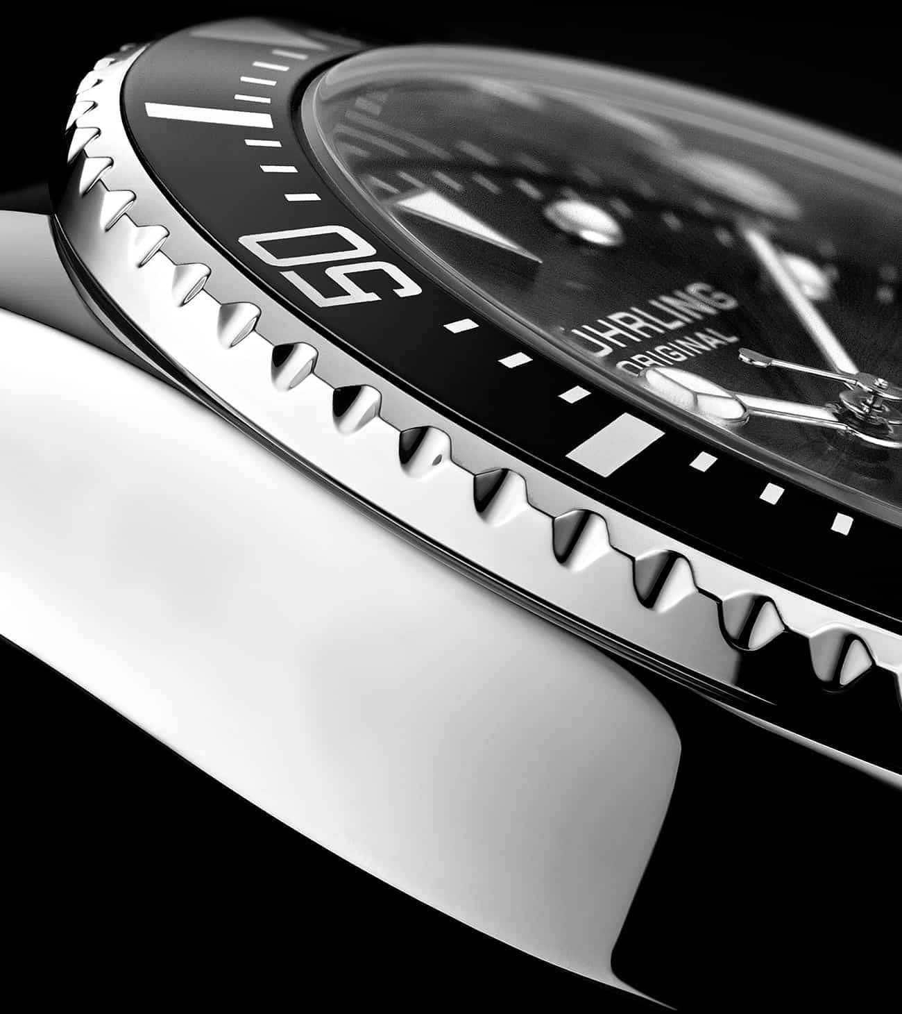 Stuhrling Stuhrling Aquadiver 3950R.1 мужские часы черный циферблат на запястье