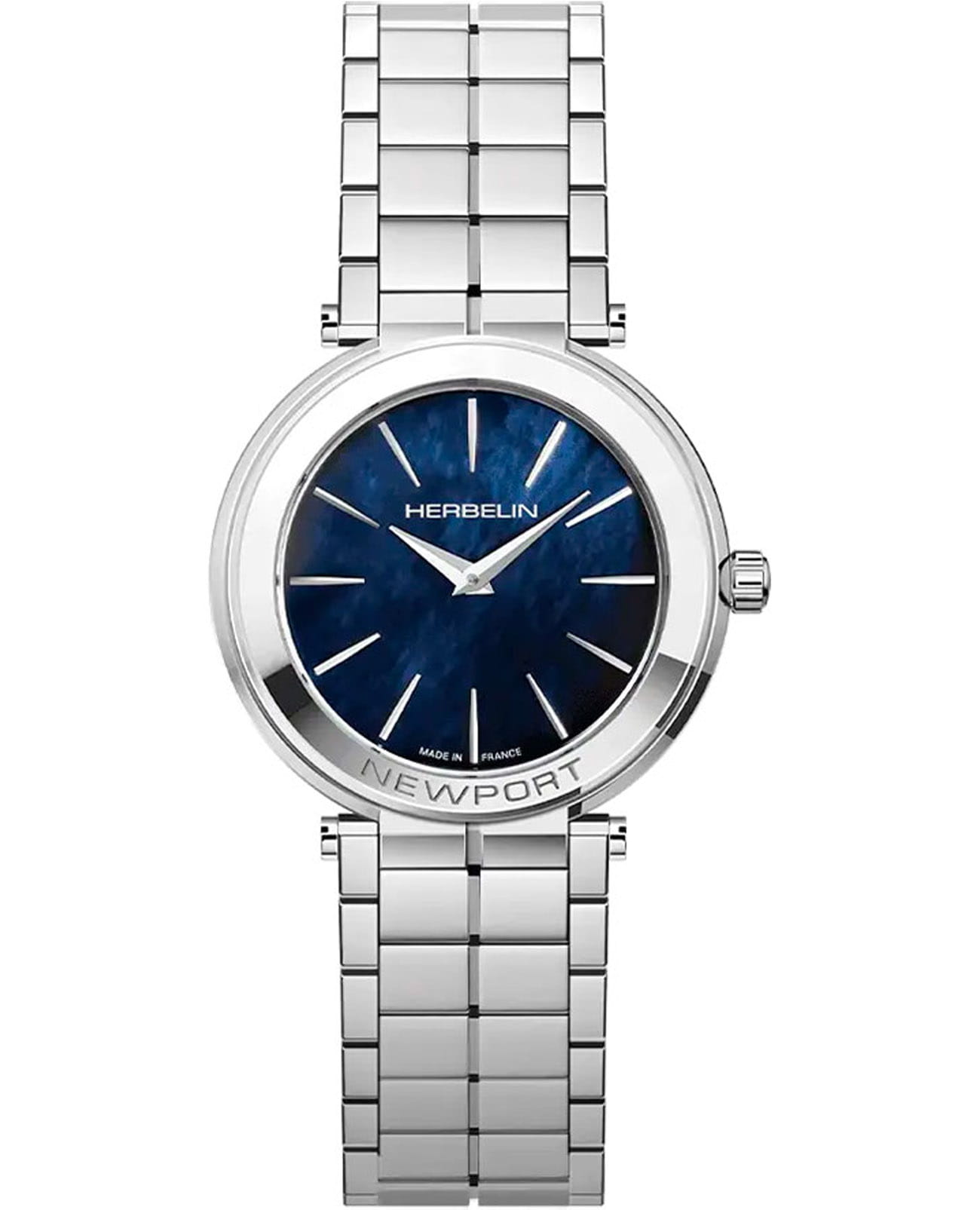 Herbelin Herbelin Newport Slim 16922B60  16922B60 кварцевые женские часы синий циферблат, браслет нержавеющая сталь — вид спереди