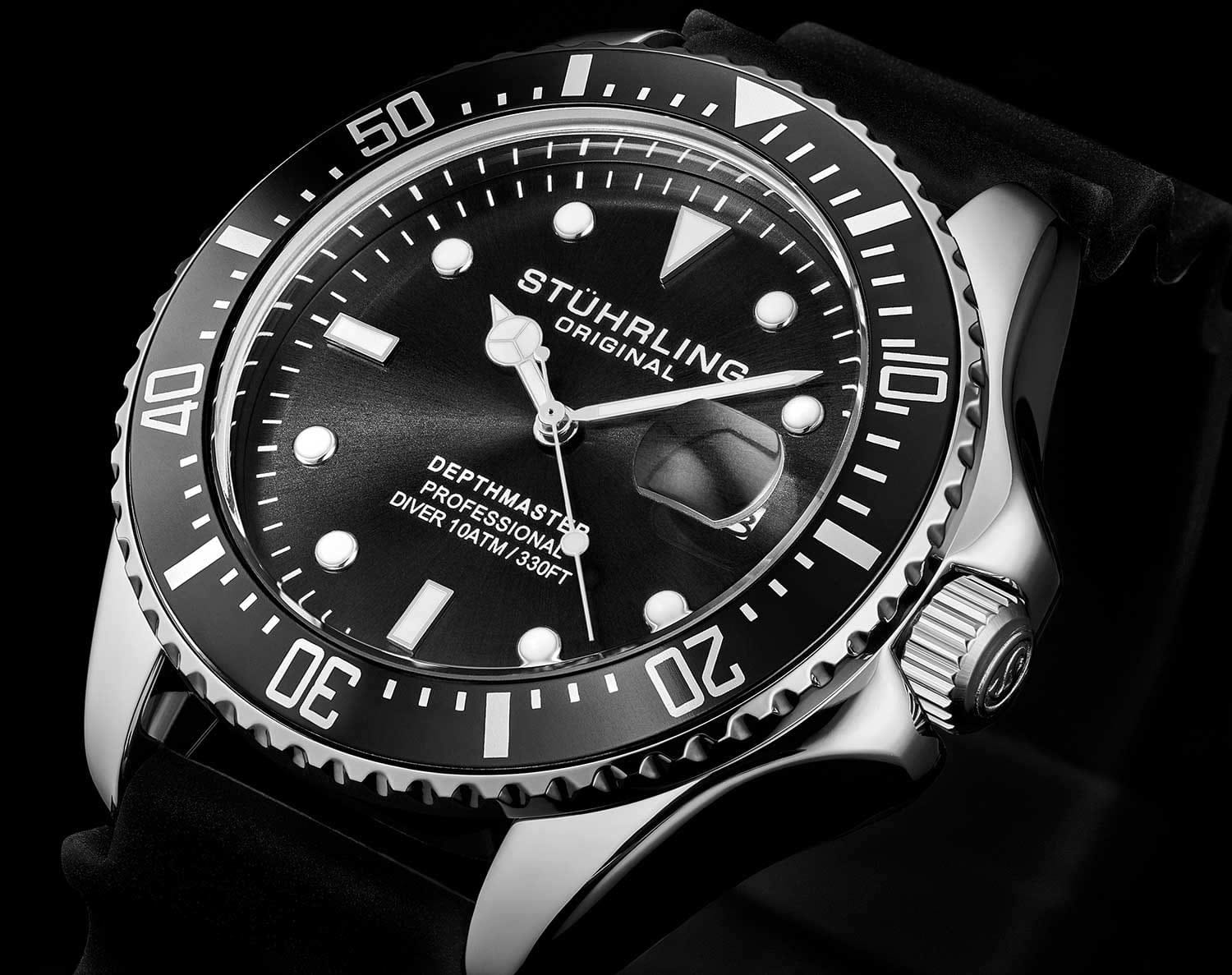 Stuhrling Stuhrling Aquadiver 3950R.1  - задняя крышка сталь металл корпуса, сша часы