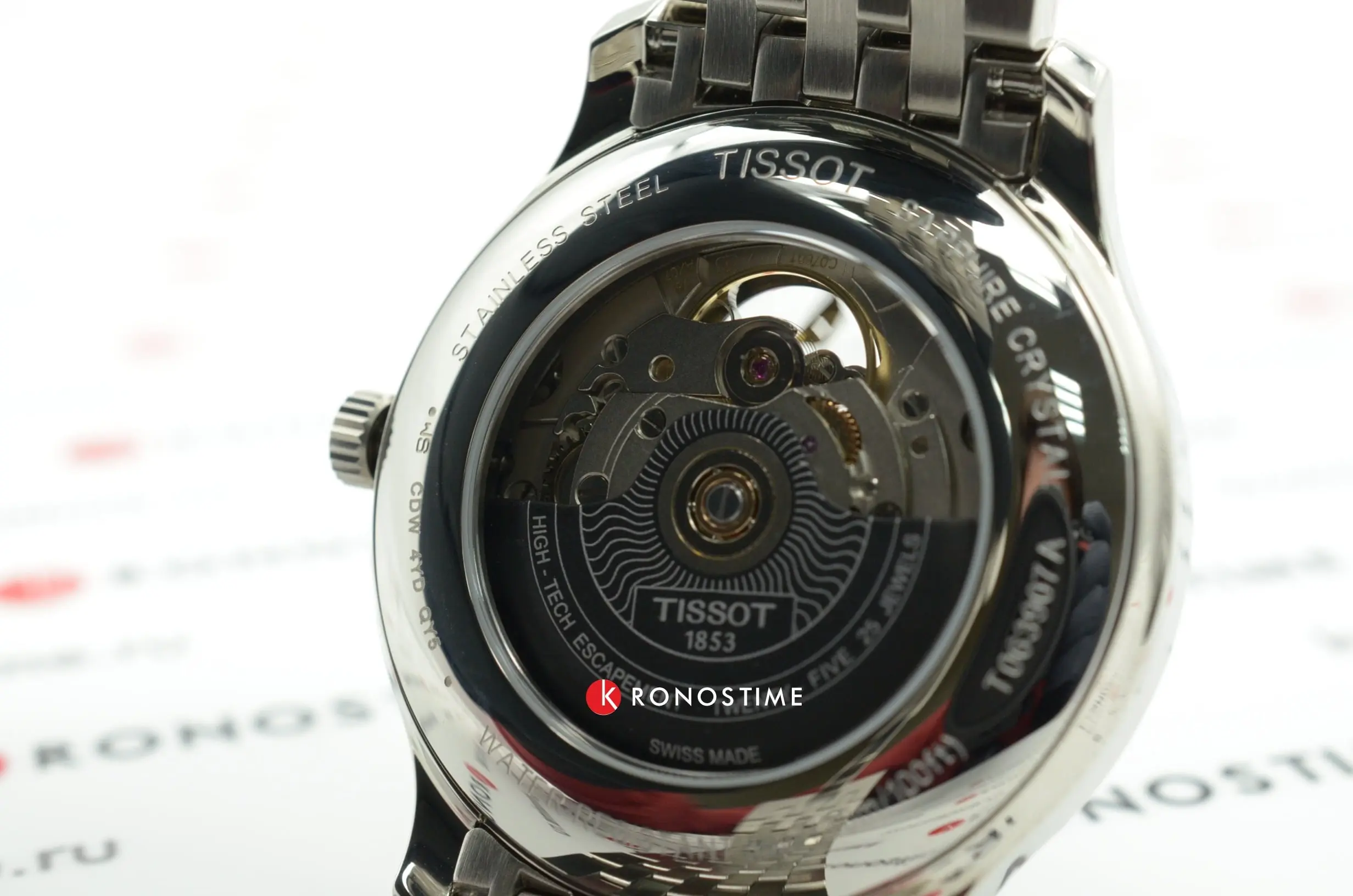 Часы Tissot Tradition Powermatic 80 Open Heart T0639071105800 купить в  Томске по цене 115973 RUB: описание, характеристики